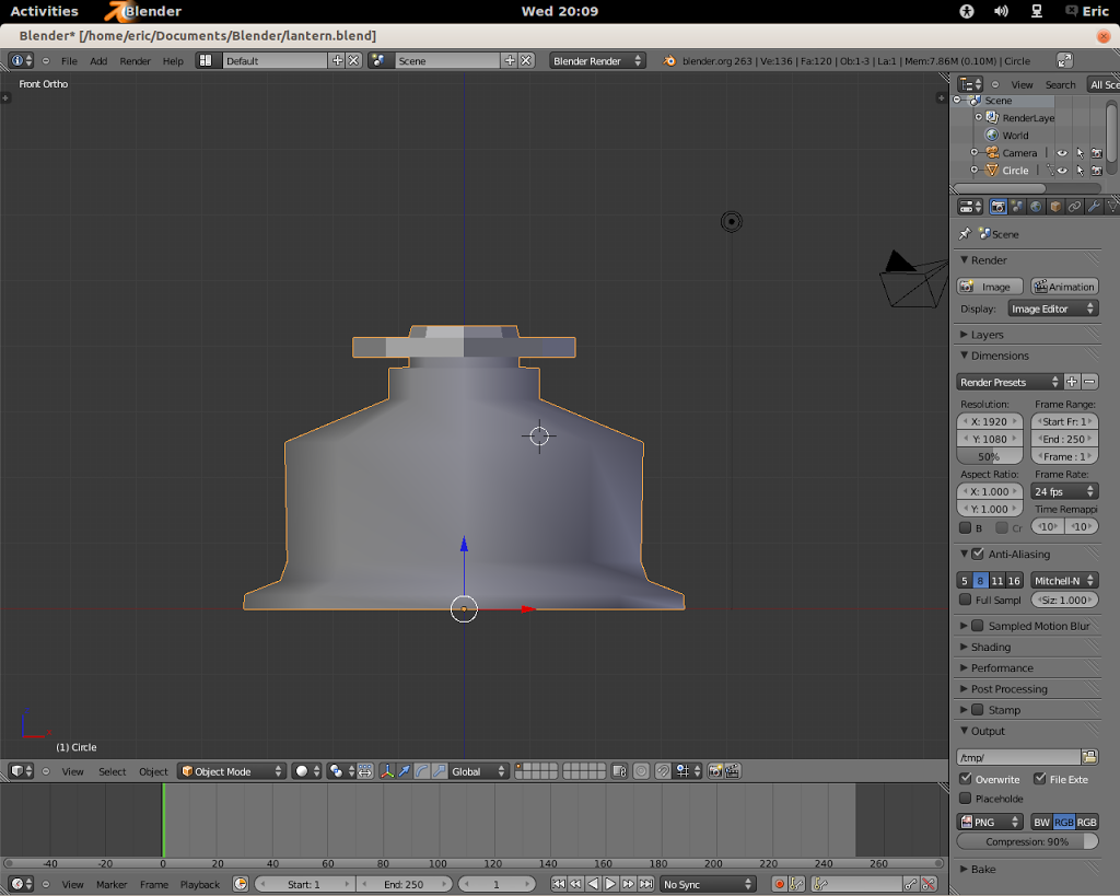 Lantern in Blender
