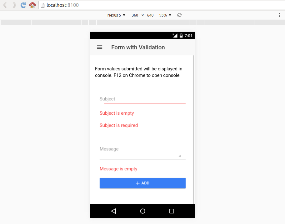 ionic 2 formbuilder validators