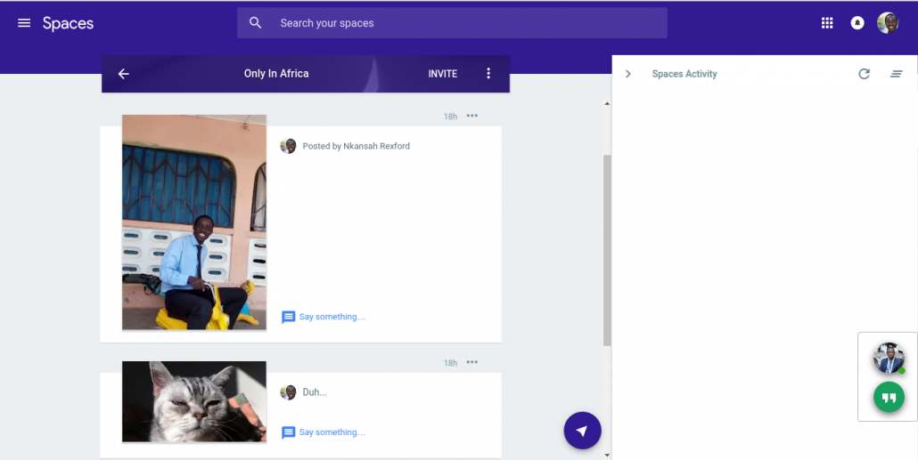 Google Spaces. Smells too much of Google+. Can't you feel the scent?