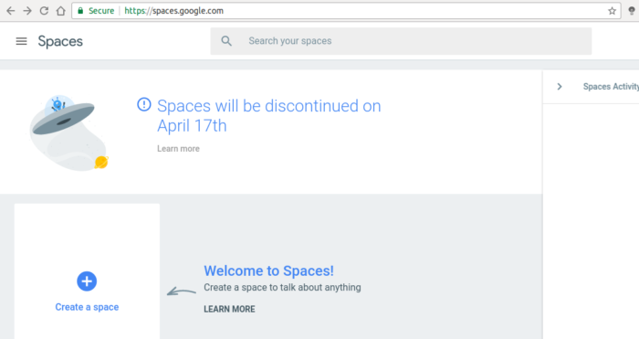 Google Spaces Shutting Down