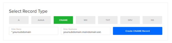 Creating a CNAME record - monit monitoring