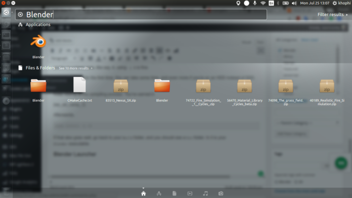 Access Blender in Launcher