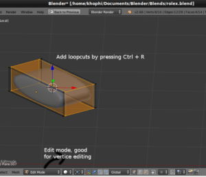 My first modeled object. Went ahead to [G], [S] and [R] to suite my taste