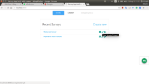 Survey App in Laravel Screenshot