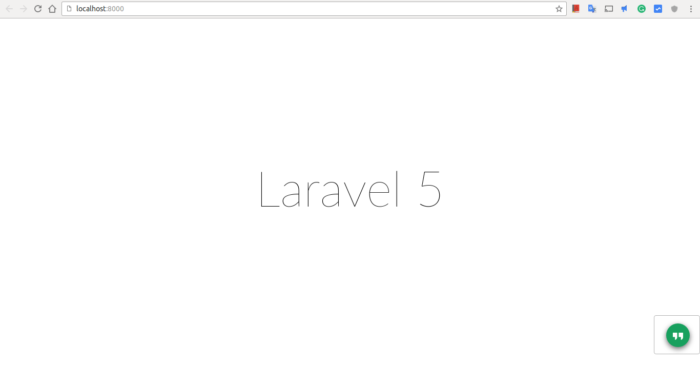 Laravel after install success page laravel survey app