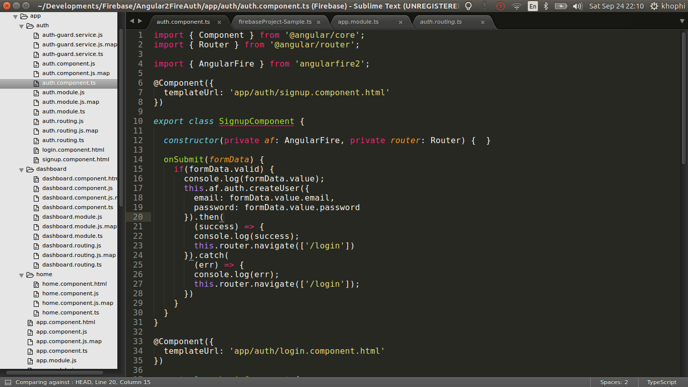 AngularFire2 Authentication