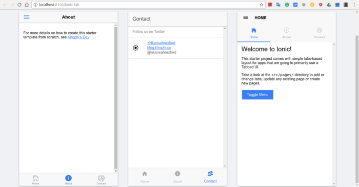 Ionic 2 Side Menu Tabs