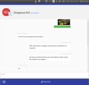File Transfer and Chat