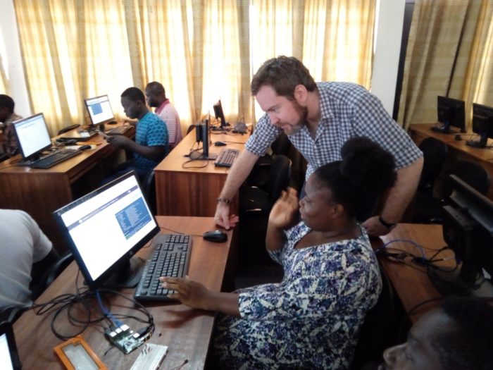 Sam Assists a student